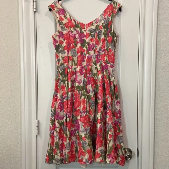 Donna Ricco - Floral print fit and flare dress
