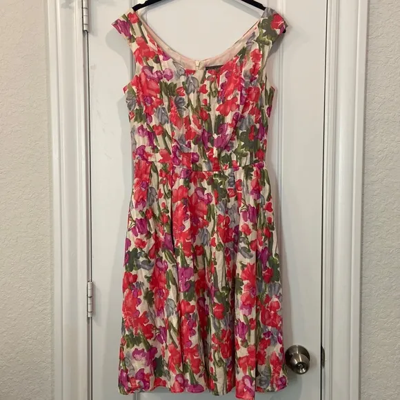 Donna Ricco - Floral print fit and flare dress