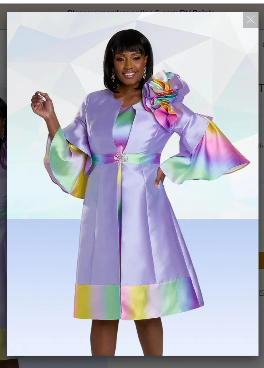 Donna Vinci Style 12152 2PC Dress/Jacket Virtual Silk Fabric Designed