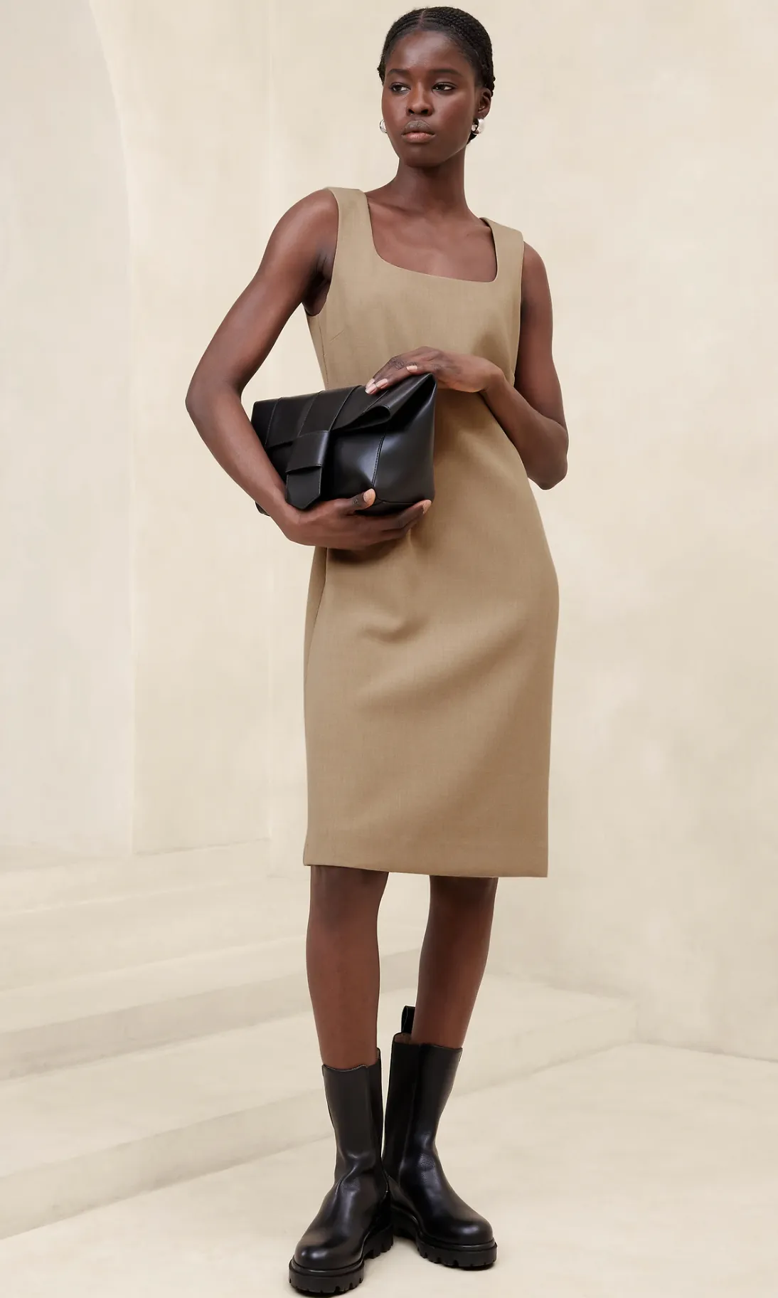 Double Weave Sheath Dress