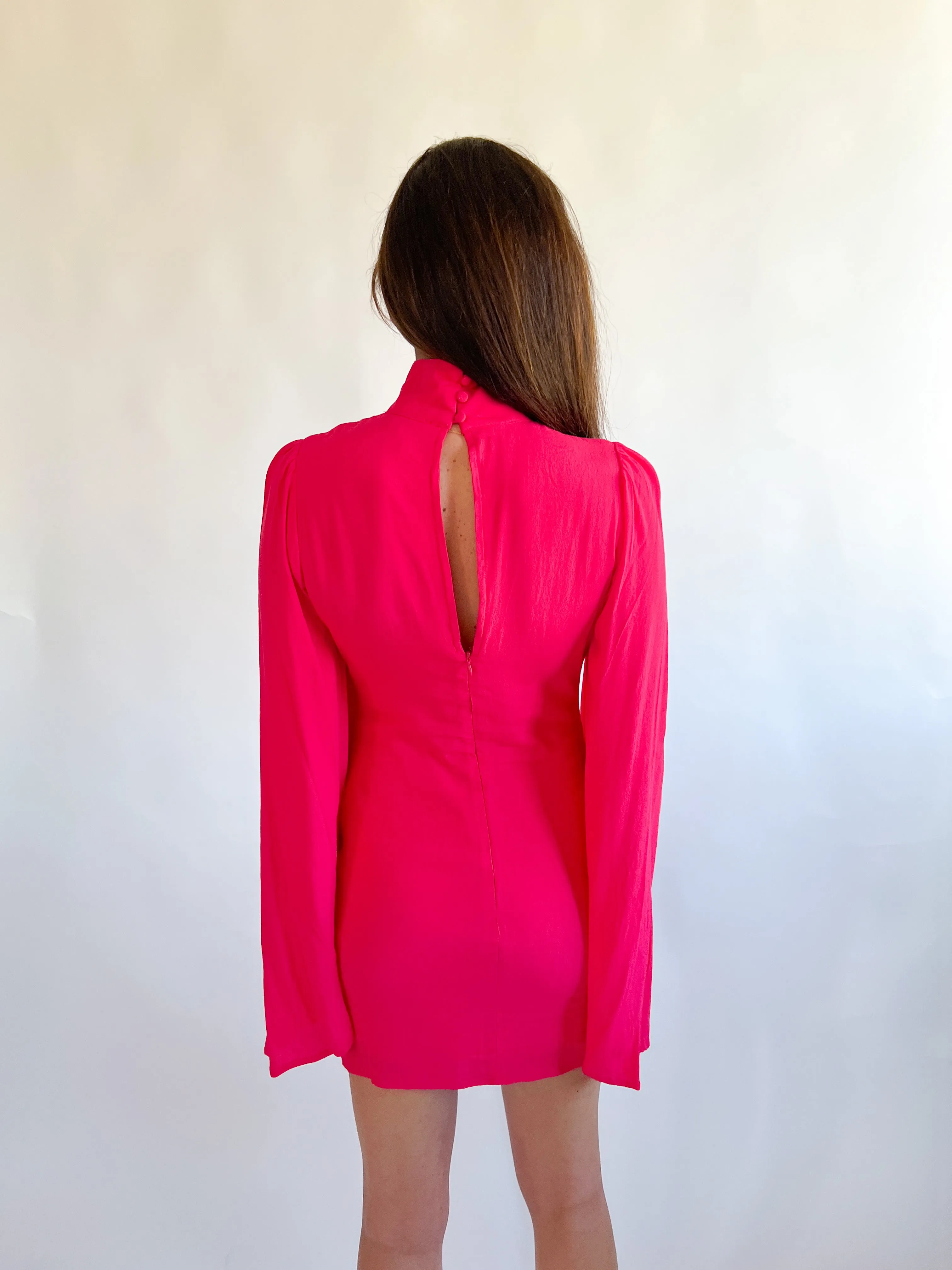 Dramatic Flared Sleeve Mini Dress
