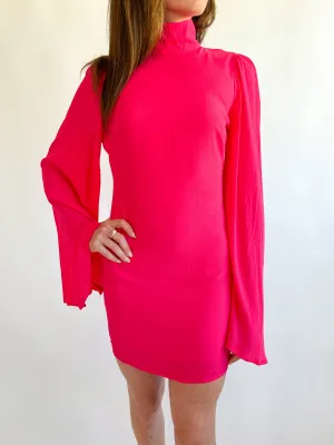 Dramatic Flared Sleeve Mini Dress