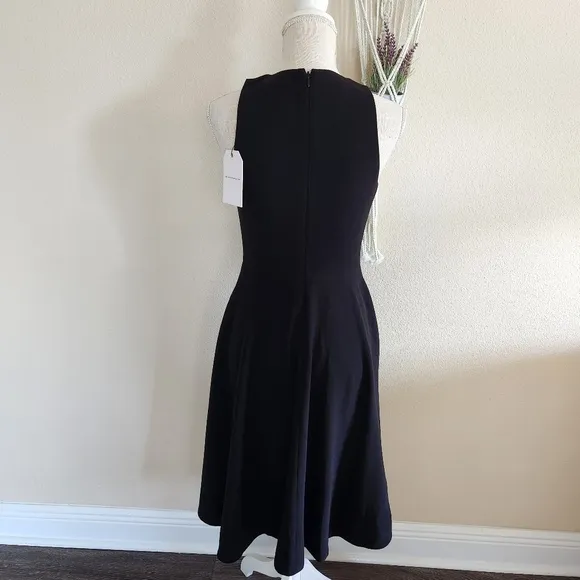 Dress the Population Black Catalina Fit &amp; Flare Cocktail Dress Size Small NWT
