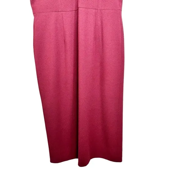 Dress the Population Lyla Midi Dress Burgundy XL Plunging Fitted Sleeveless