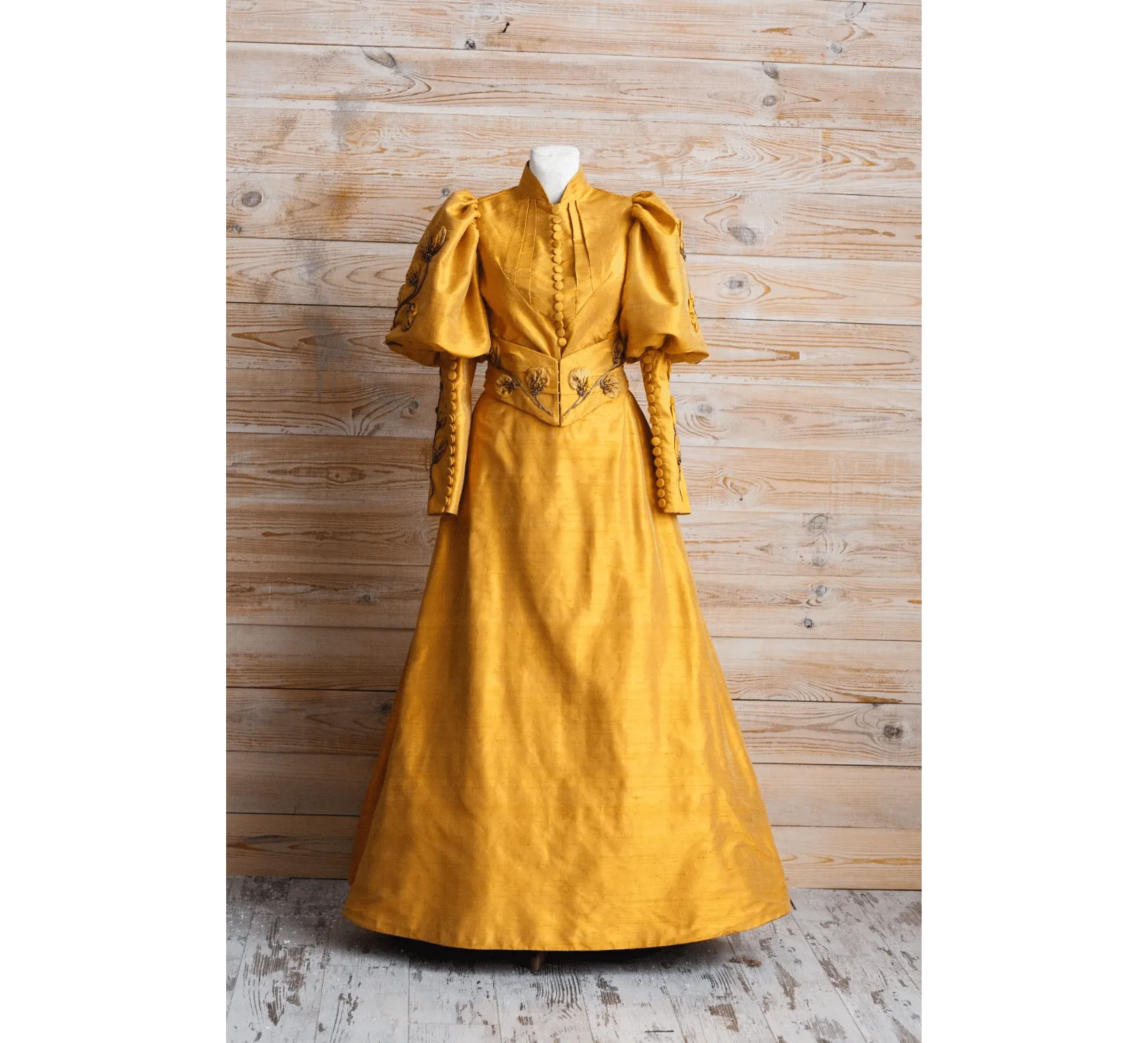 Edwardian silk Edith Cushing's Crimson Peak yellow dress