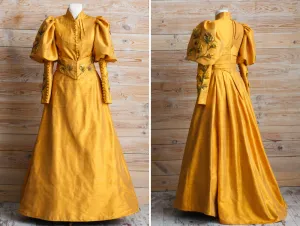Edwardian silk Edith Cushing's Crimson Peak yellow dress