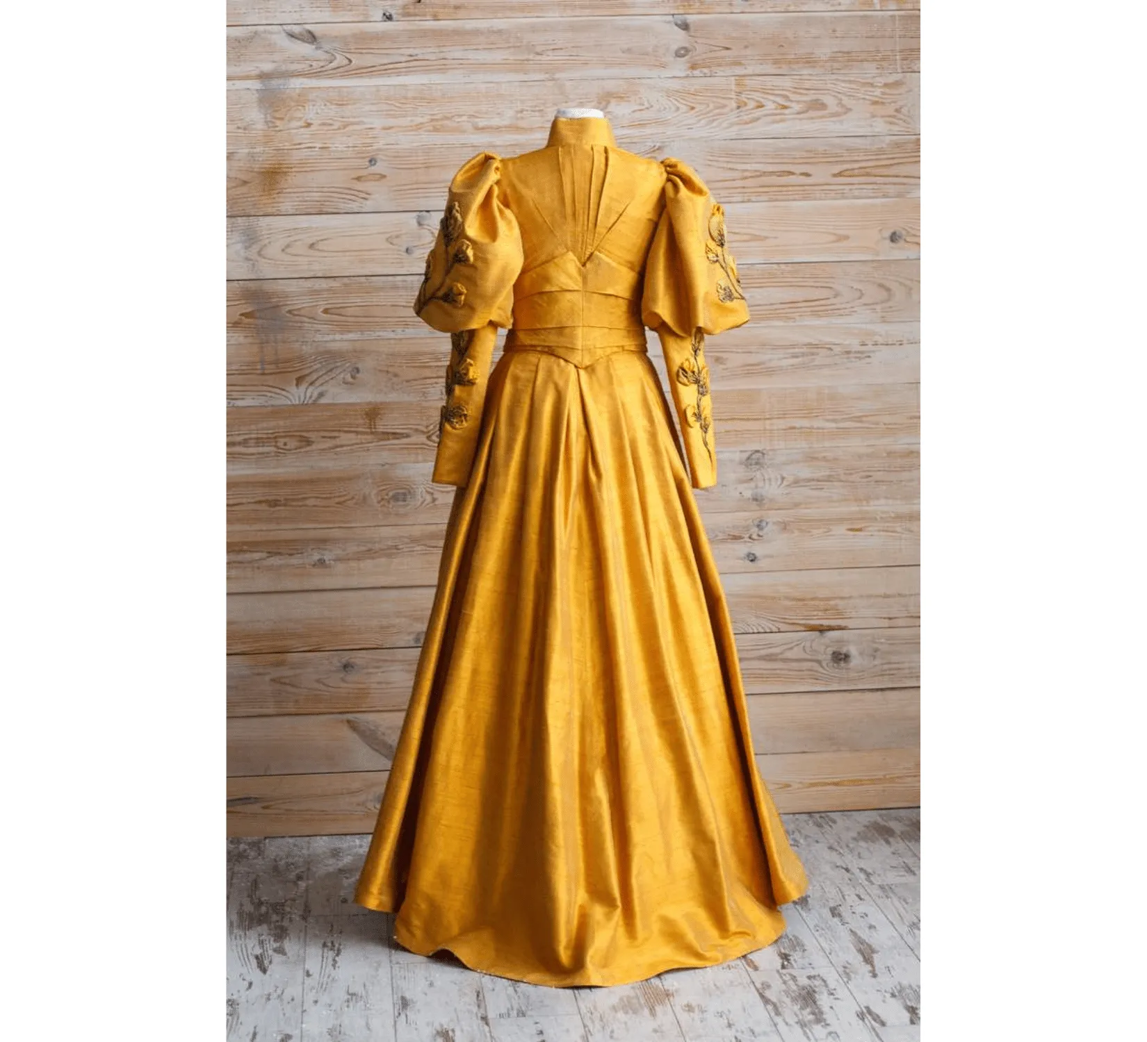 Edwardian silk Edith Cushing's Crimson Peak yellow dress