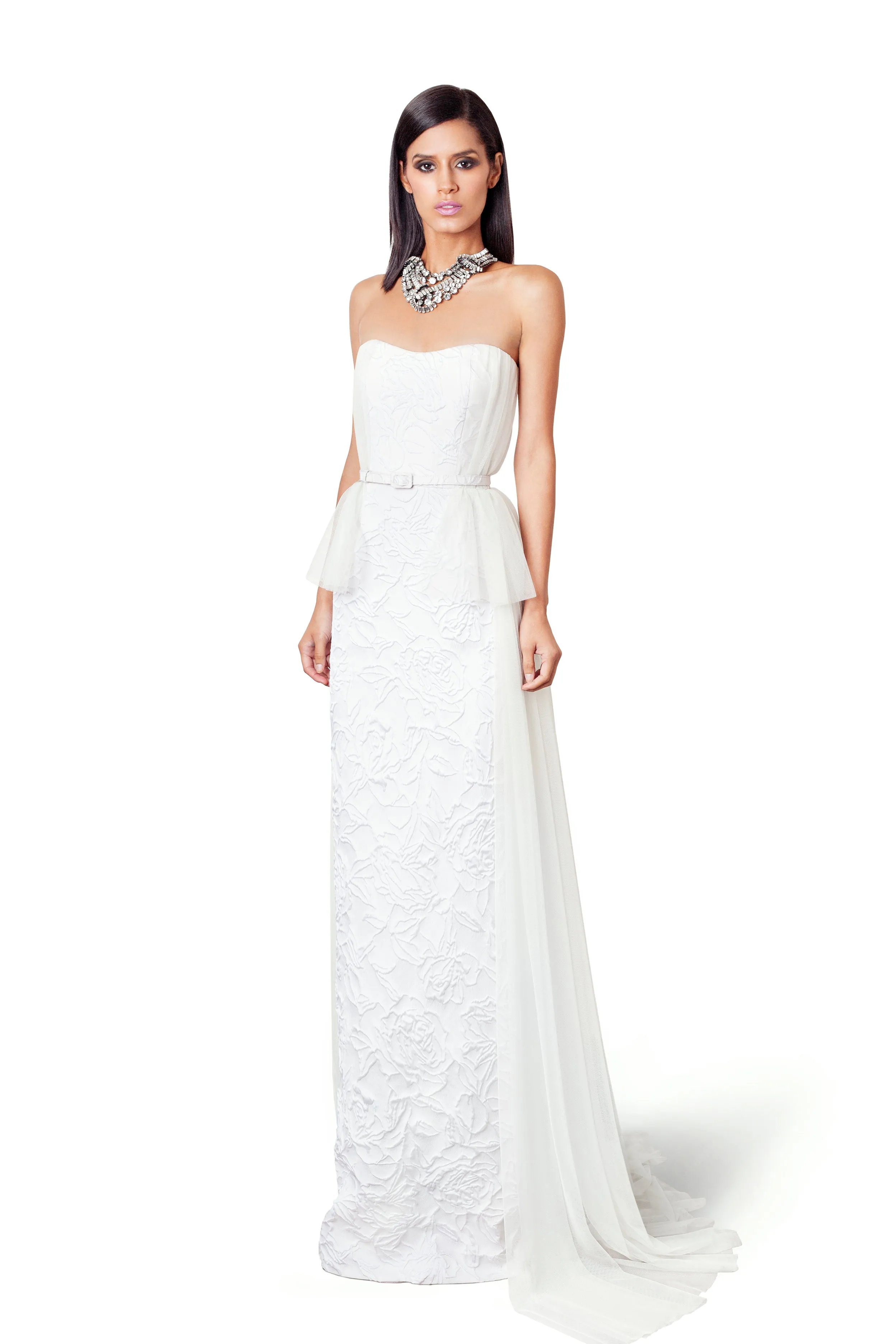 Embossed Silk Bridal Gown