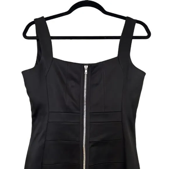 EUC Jax Sleeveless Sequin Center Panel Black Cocktail Sheath Dress. Size 8