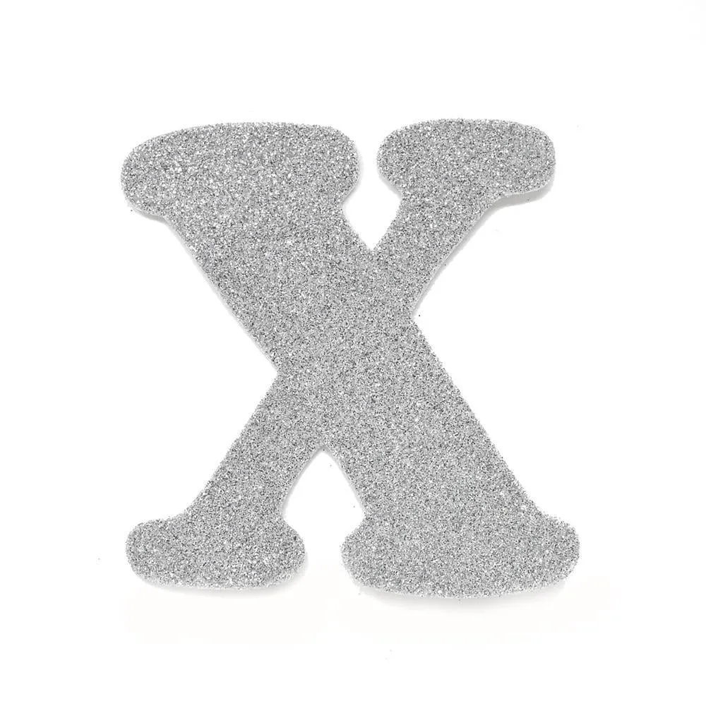 EVA Glitter Foam Letters and Numbers Cut Outs, 4-1/2-inch, 12-count