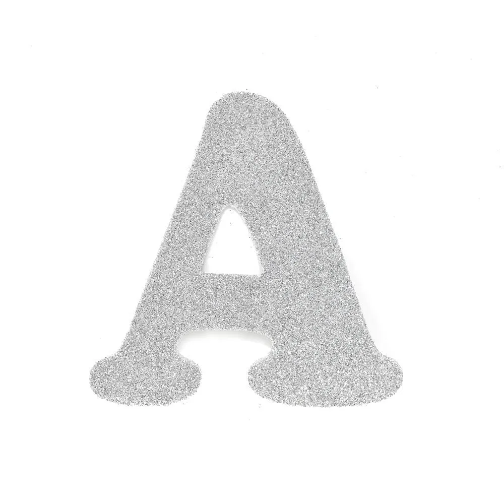 EVA Glitter Foam Letters and Numbers Cut Outs, 4-1/2-inch, 12-count