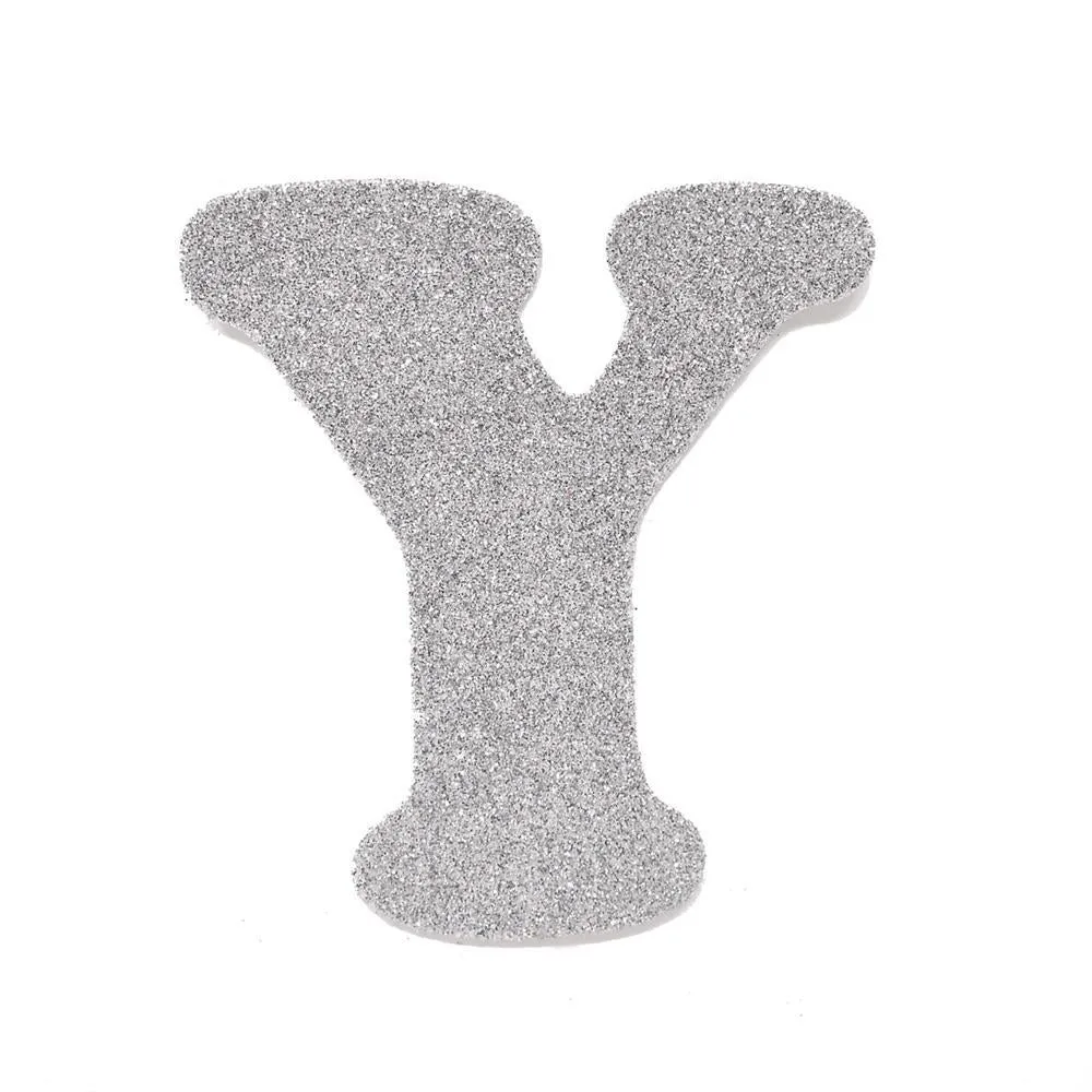EVA Glitter Foam Letters and Numbers Cut Outs, 4-1/2-inch, 12-count