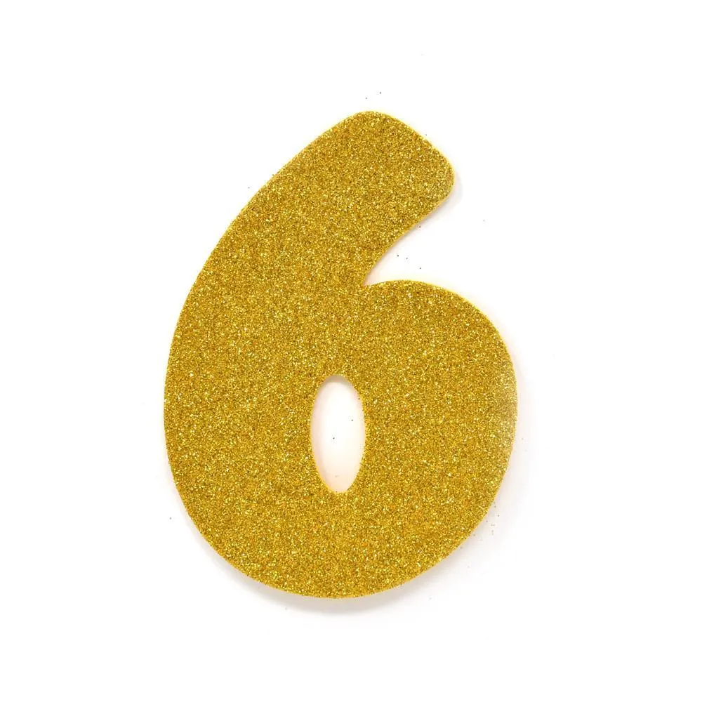 EVA Glitter Foam Letters and Numbers Cut Outs, 4-1/2-inch, 12-count