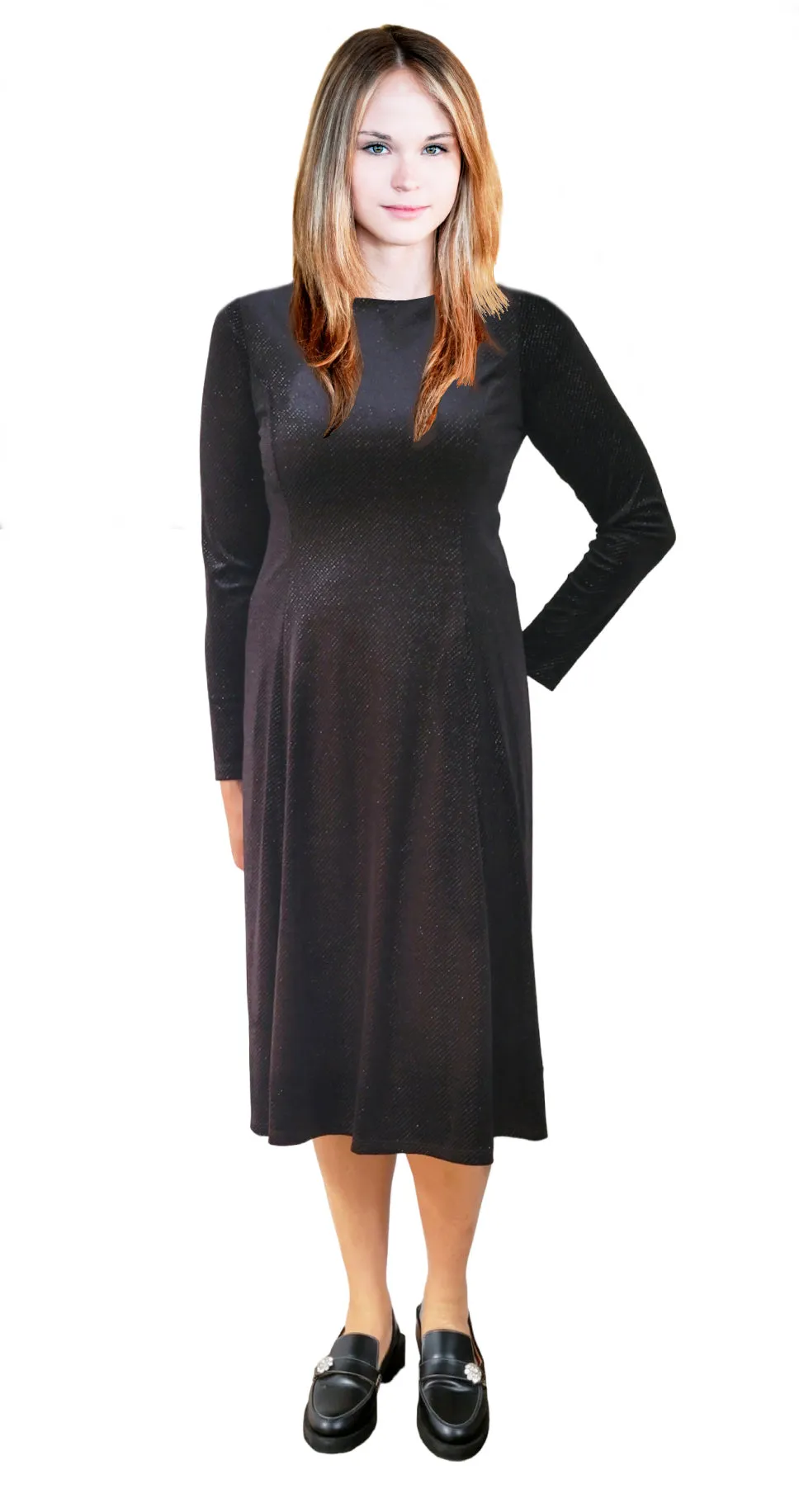 Evening Glitter Flowy Dress