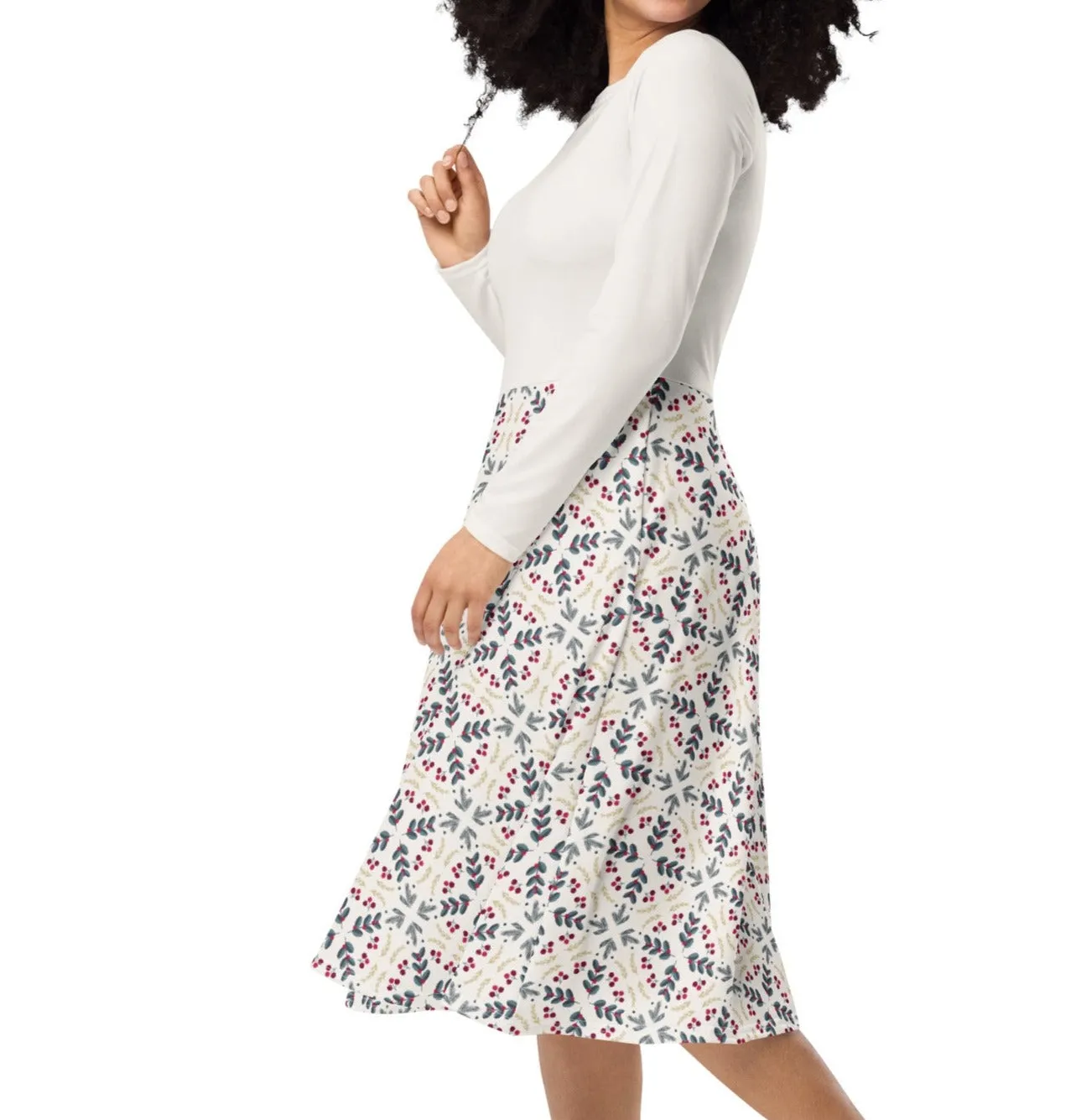 Farmhouse Christmas Midi Dress (S-6XL)