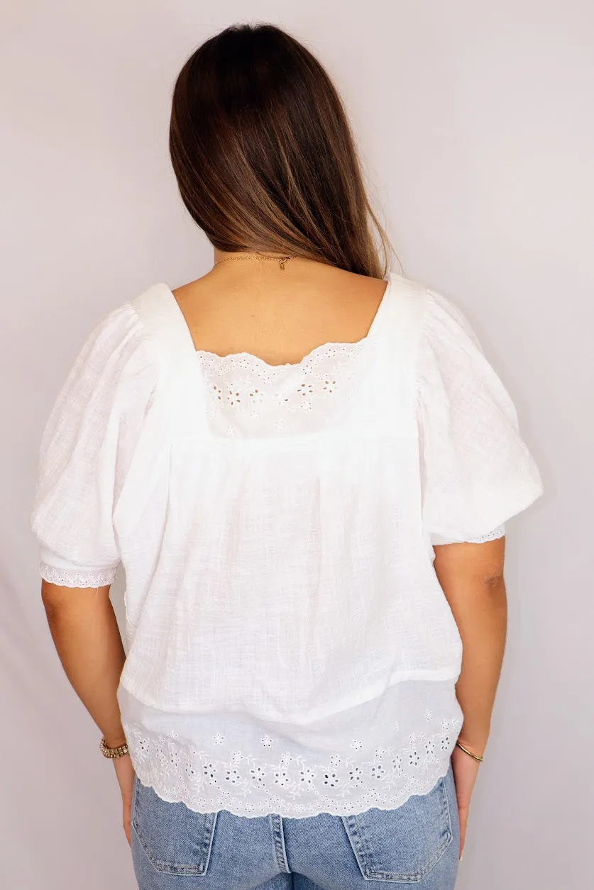 Faye Top White