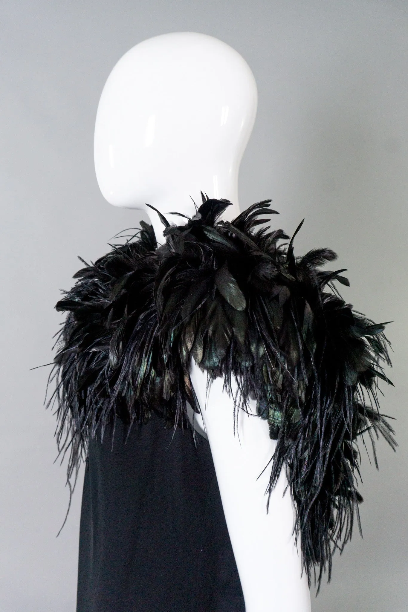 Feather Neckline Cocktail Dress
