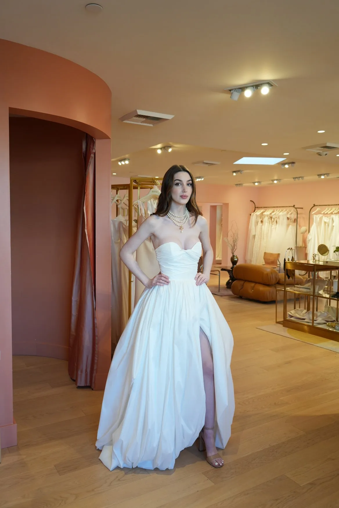 Felicia twisted bodice bridal gown