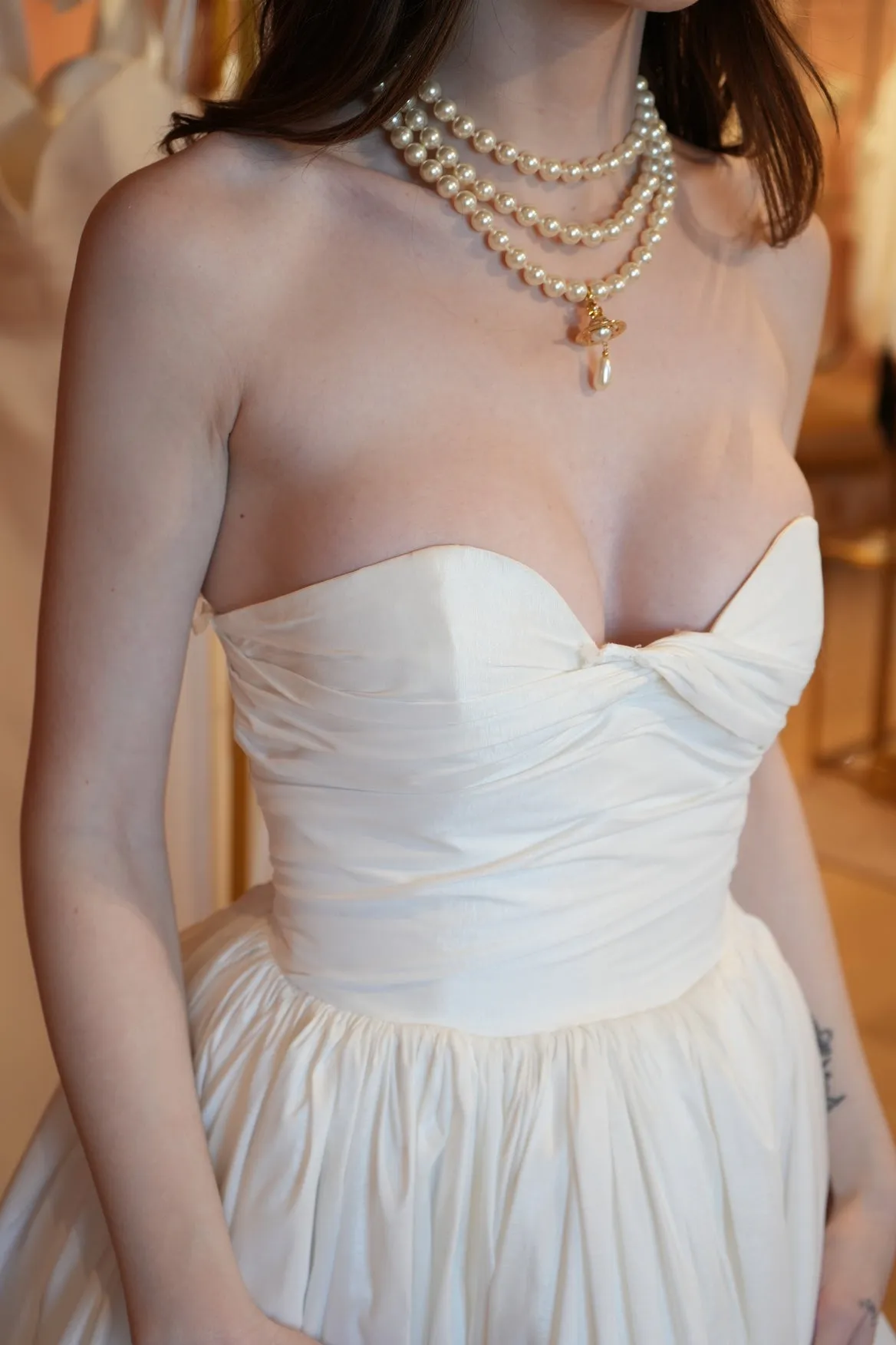 Felicia twisted bodice bridal gown