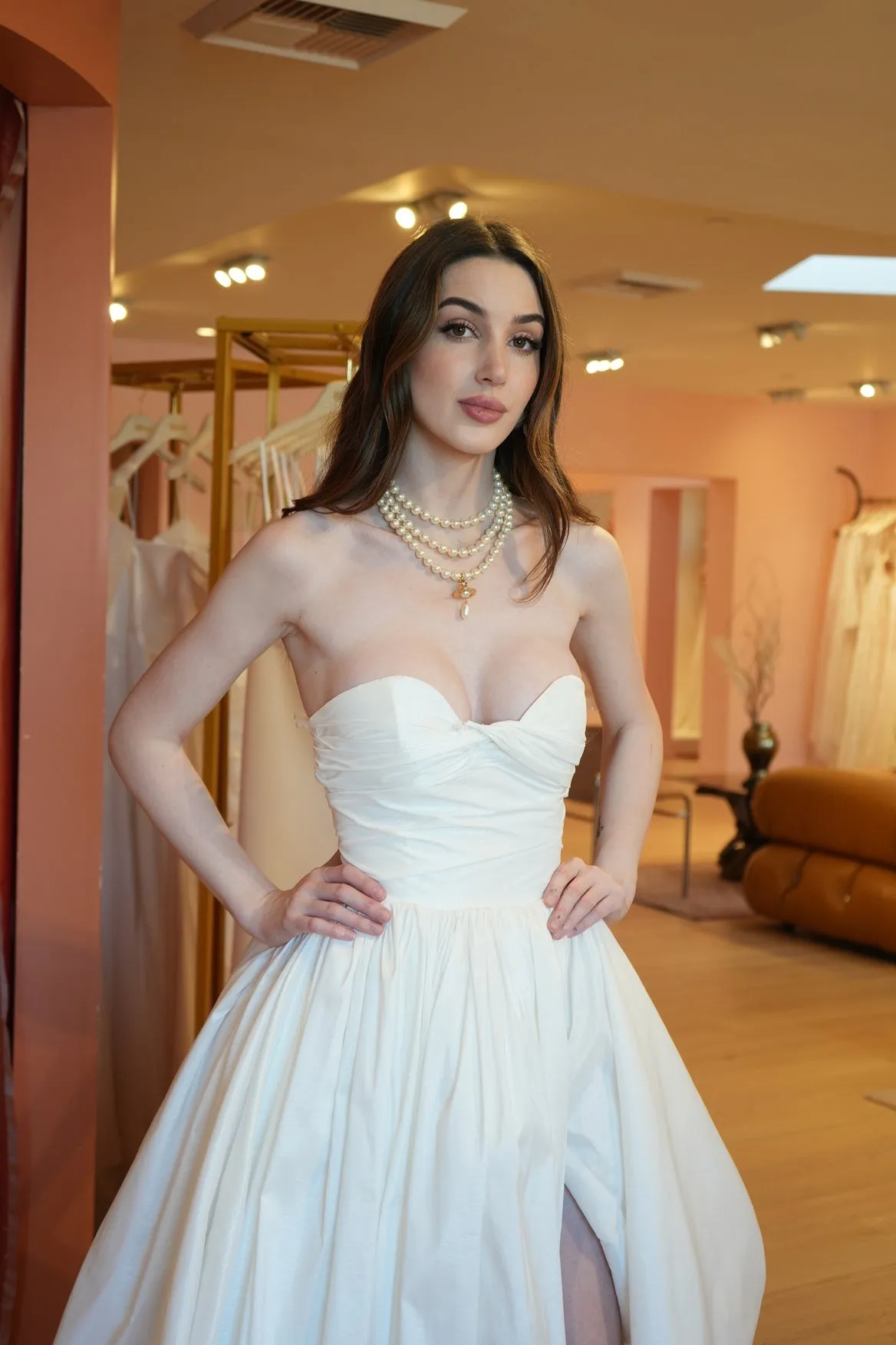 Felicia twisted bodice bridal gown
