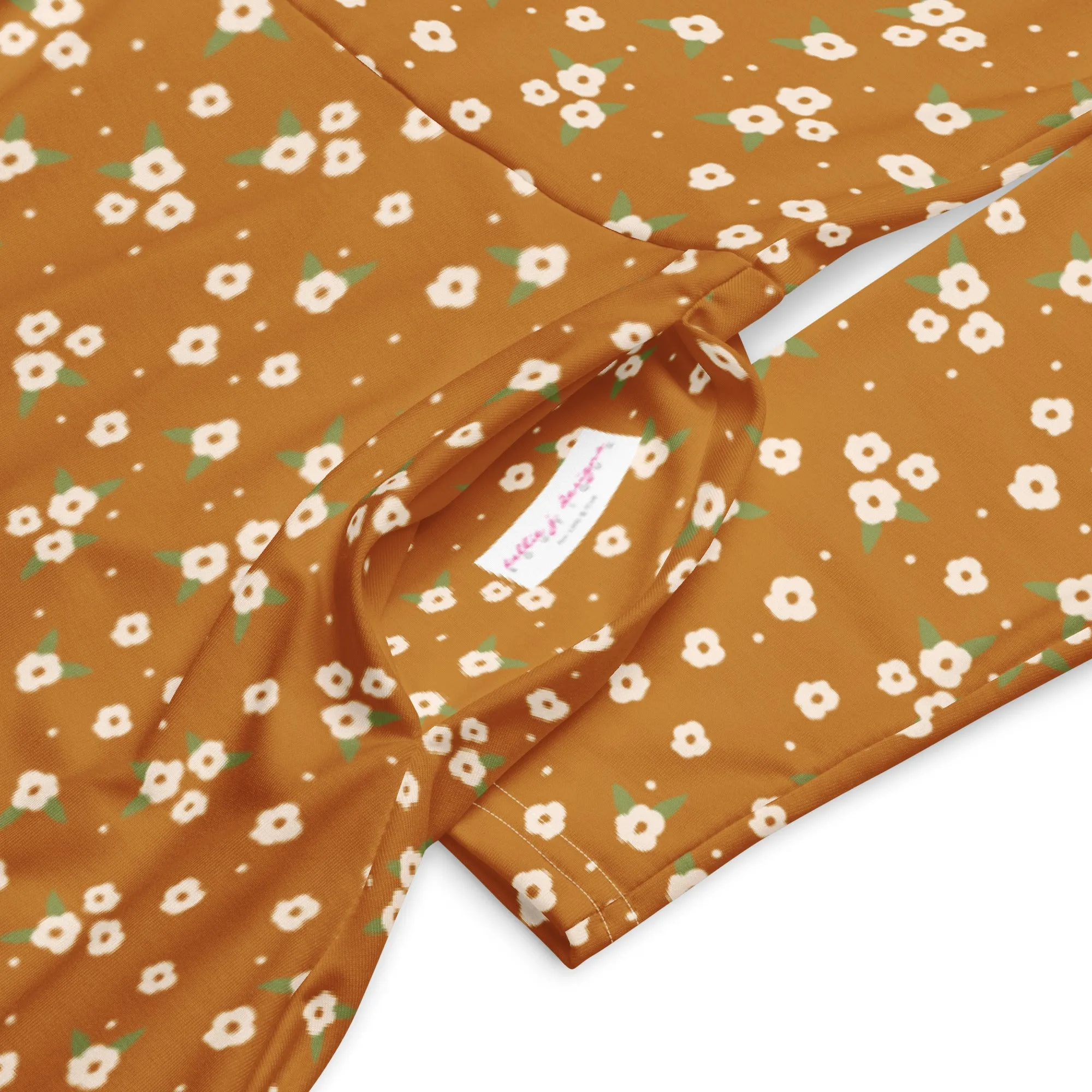 Field of Gold Floral Midi Dress (S-4XL)