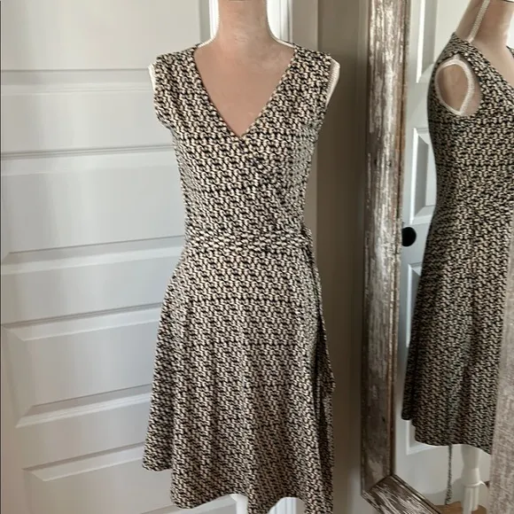 Fit and Flare Faux Wrap Dress