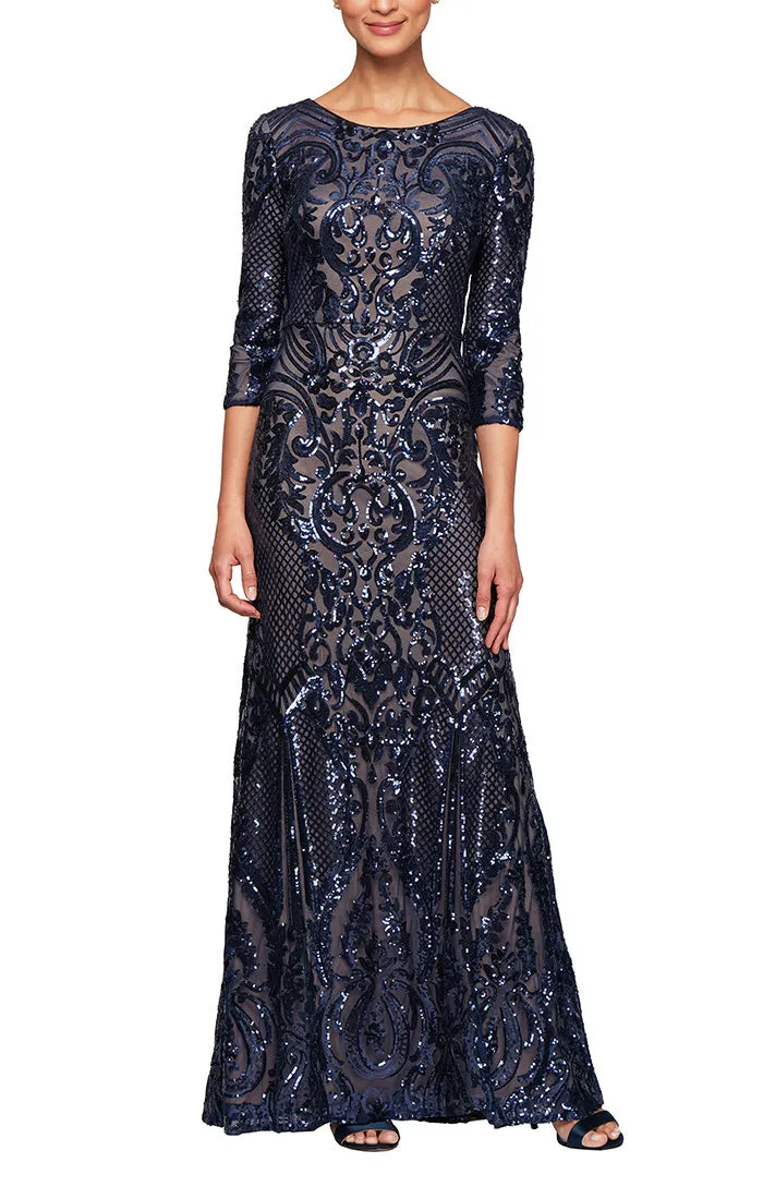 Fit and Flare Sequin Dress