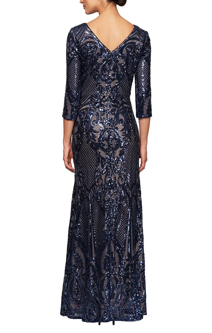 Fit and Flare Sequin Dress