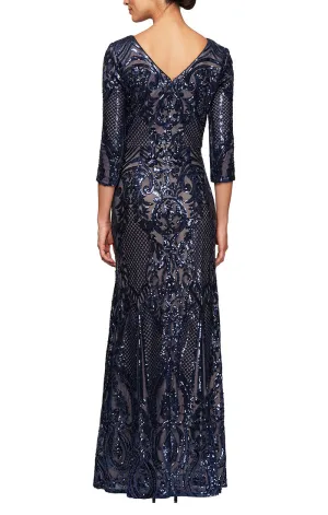 Fit and Flare Sequin Dress