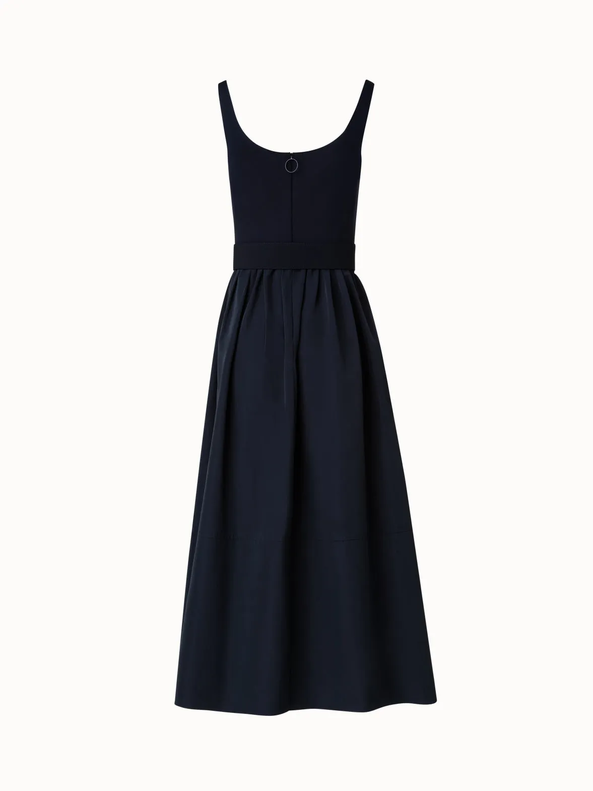 Fit and Flare Volume Taffeta Midi Dress