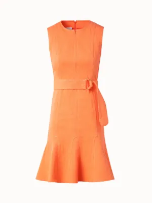 Flared Cotton Denim Dress