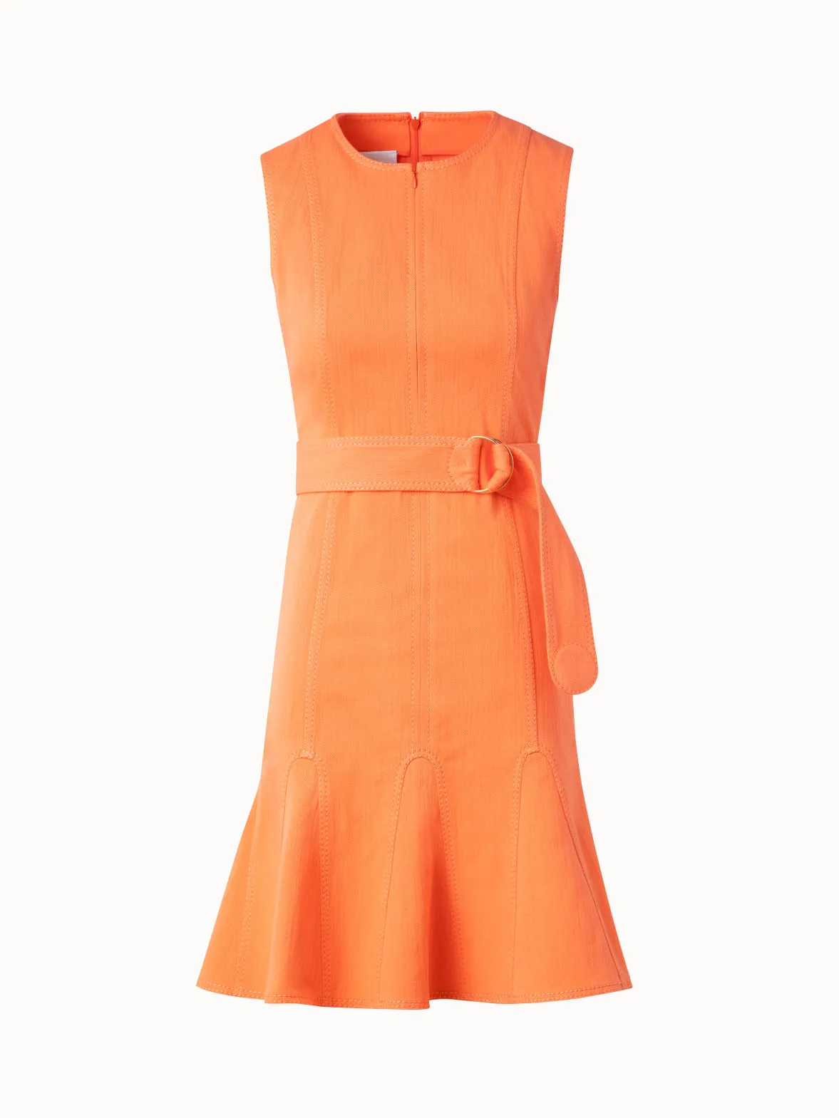 Flared Cotton Denim Dress