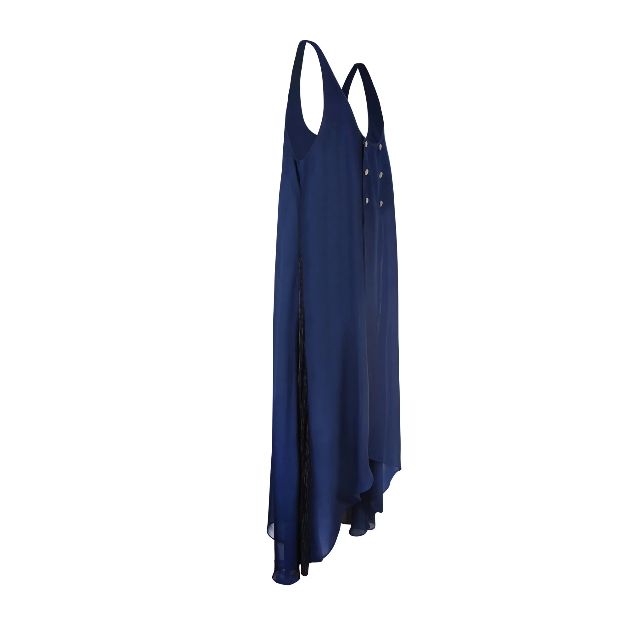 Flared Tank Dress with Side Fins