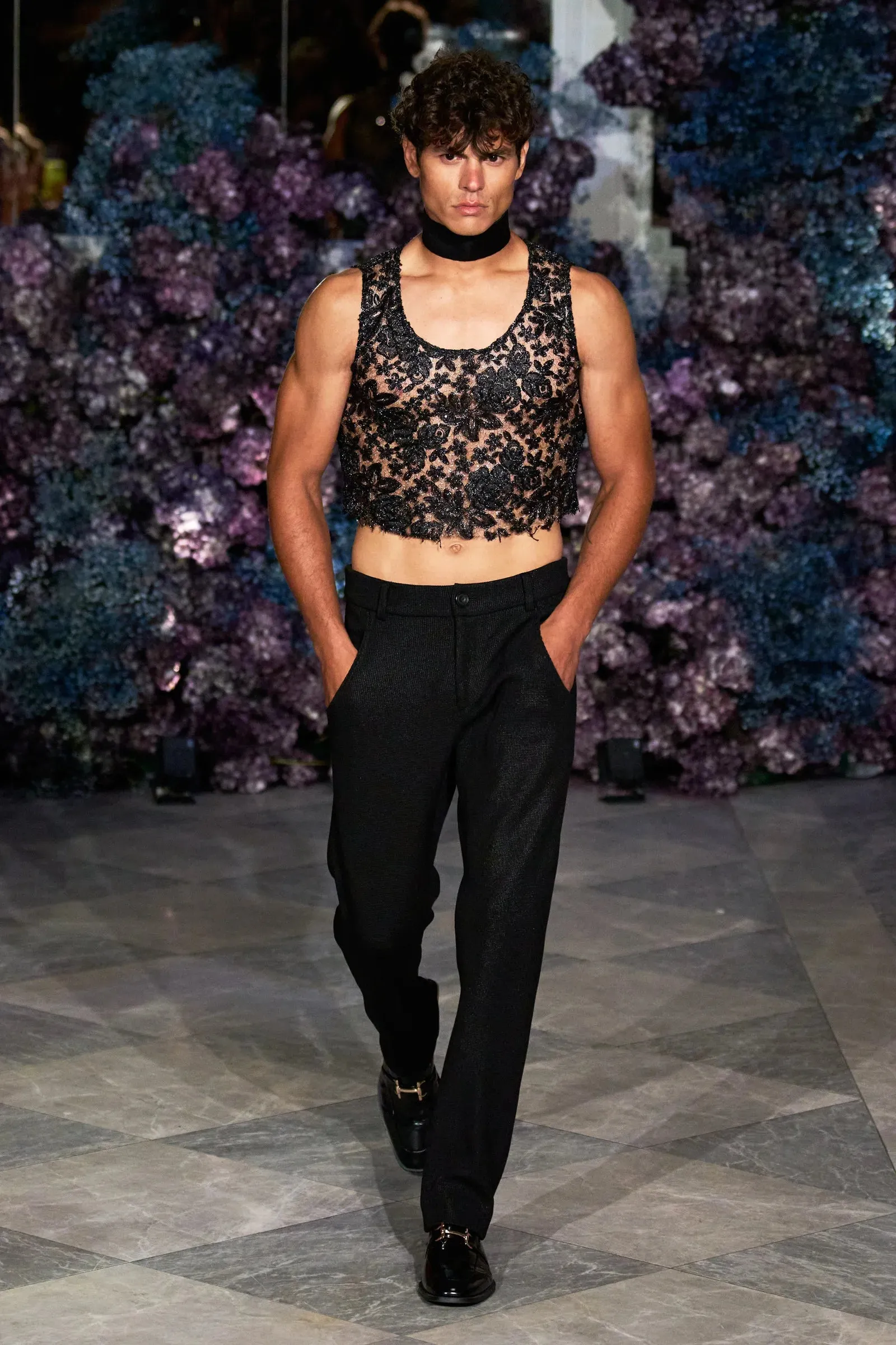 Floral Lace Crop Top