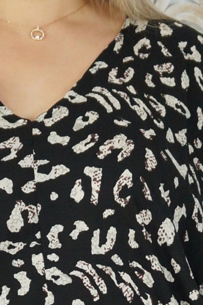 Frilled Toga Dress "Snake"