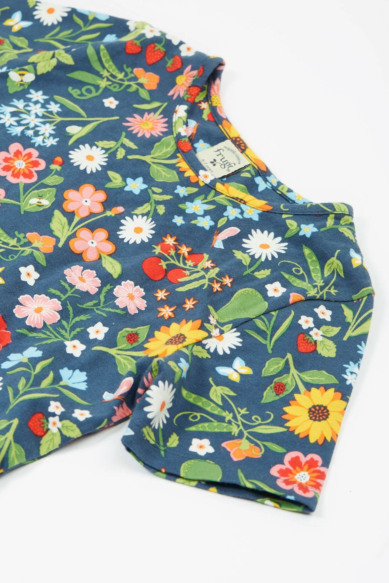 Frugi Girls Potager Garden Sunshine Skater Dress