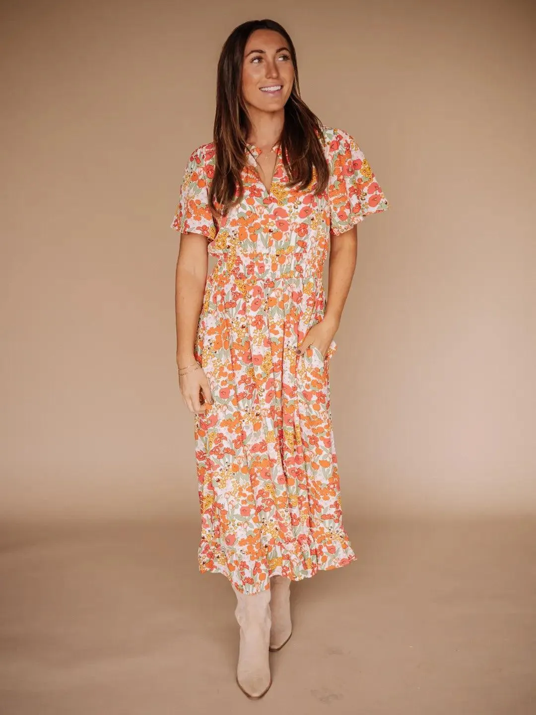 Gabby Maxi Dress in Red