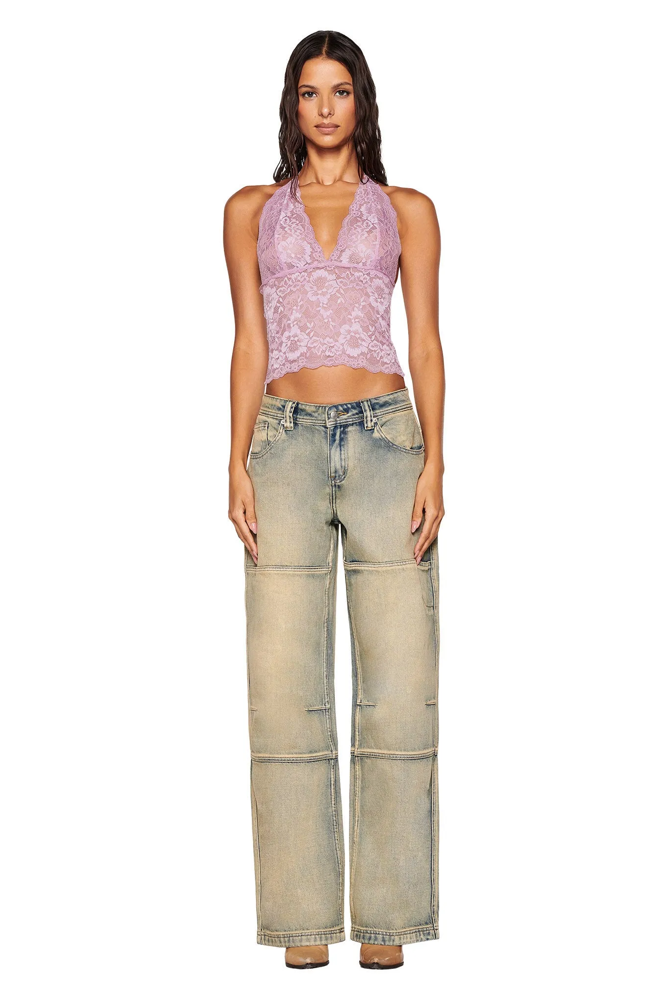 GEM HALTER TOP - PURPLE : LILAC