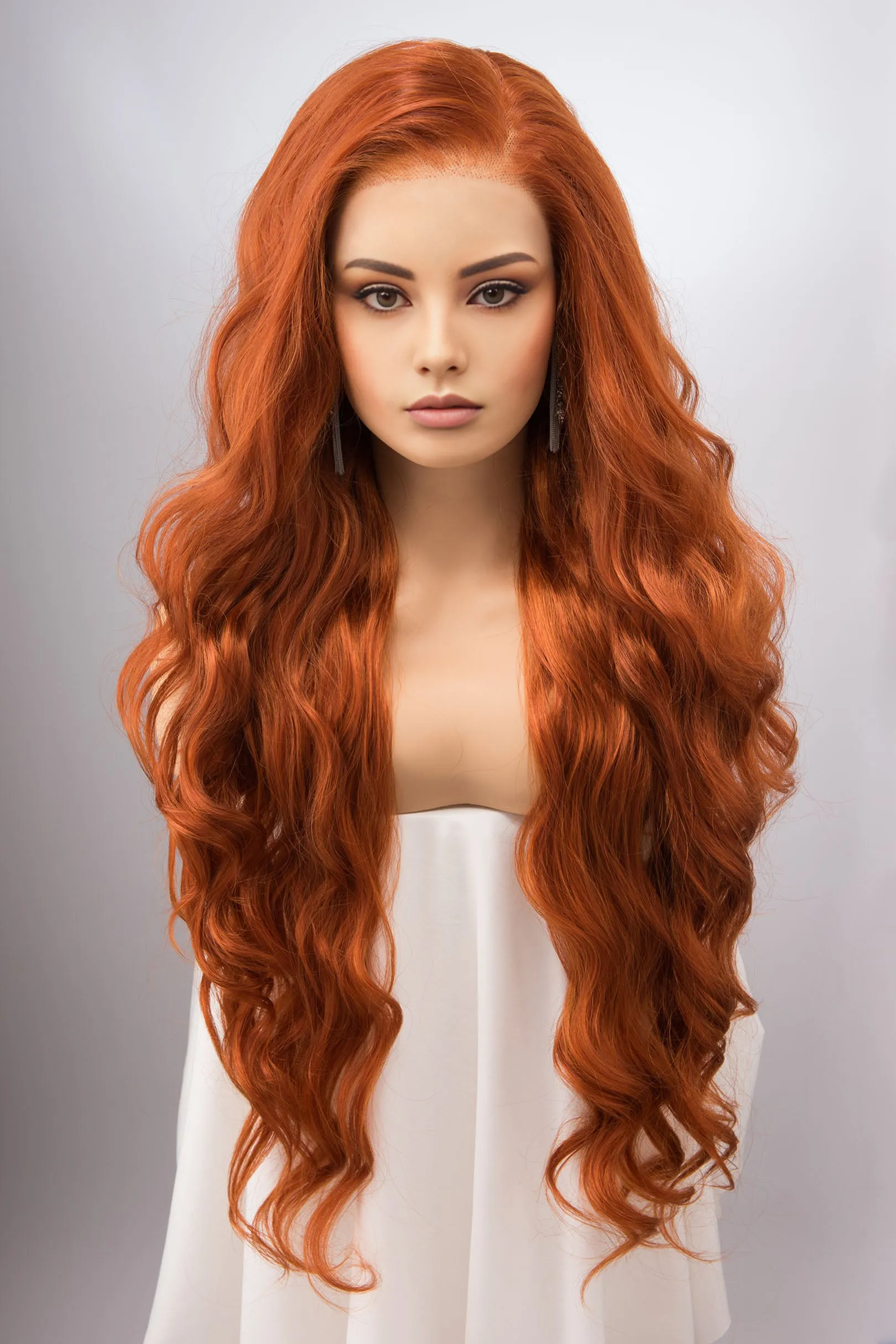 Ginger Red Head Lace Synthetic Wig Rooney Chappell Look