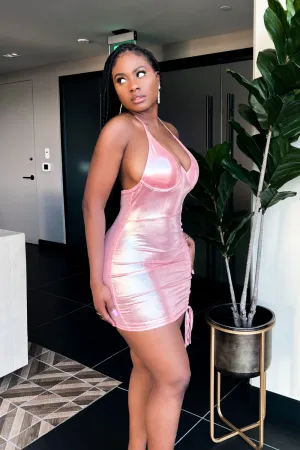 GIRL'S NIGHT HALTER PINK | DRESS