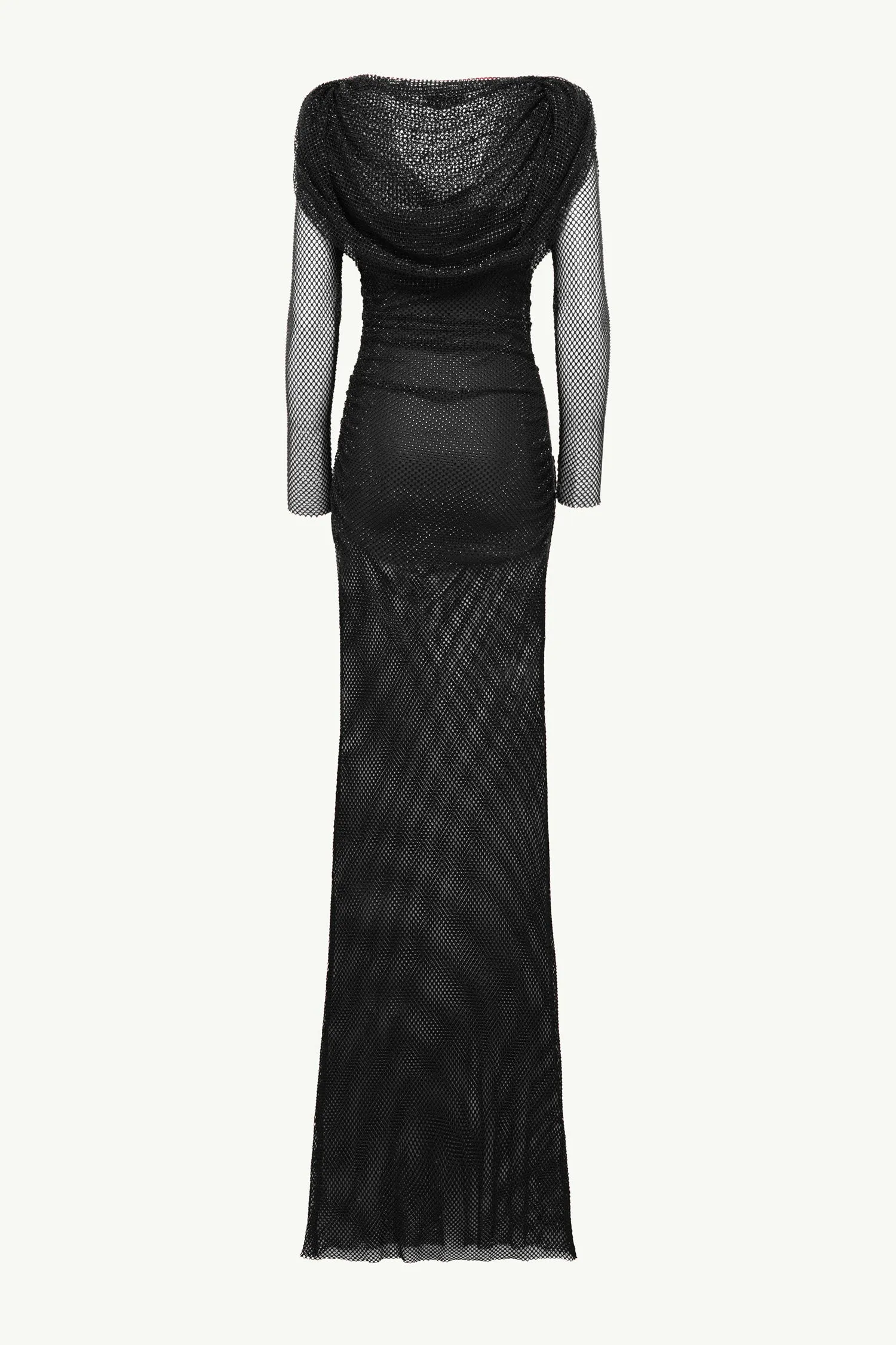 GIUSEPPE DI MORABITO Long Dress Hooded In Crystal Net