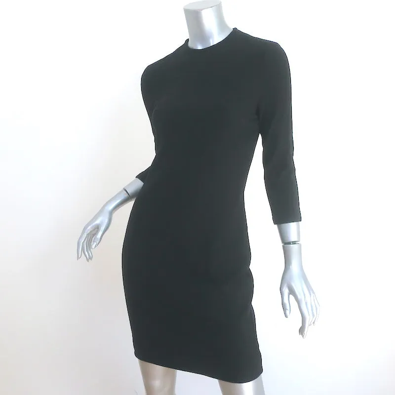 Givenchy Mini Sheath Dress Black Stretch Wool Size 38