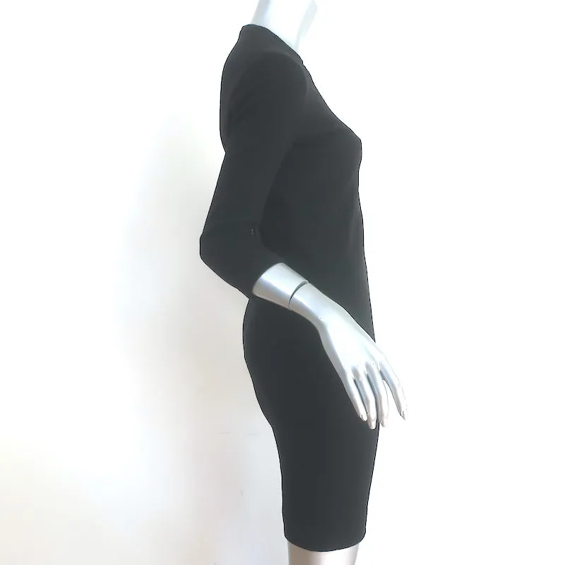 Givenchy Mini Sheath Dress Black Stretch Wool Size 38