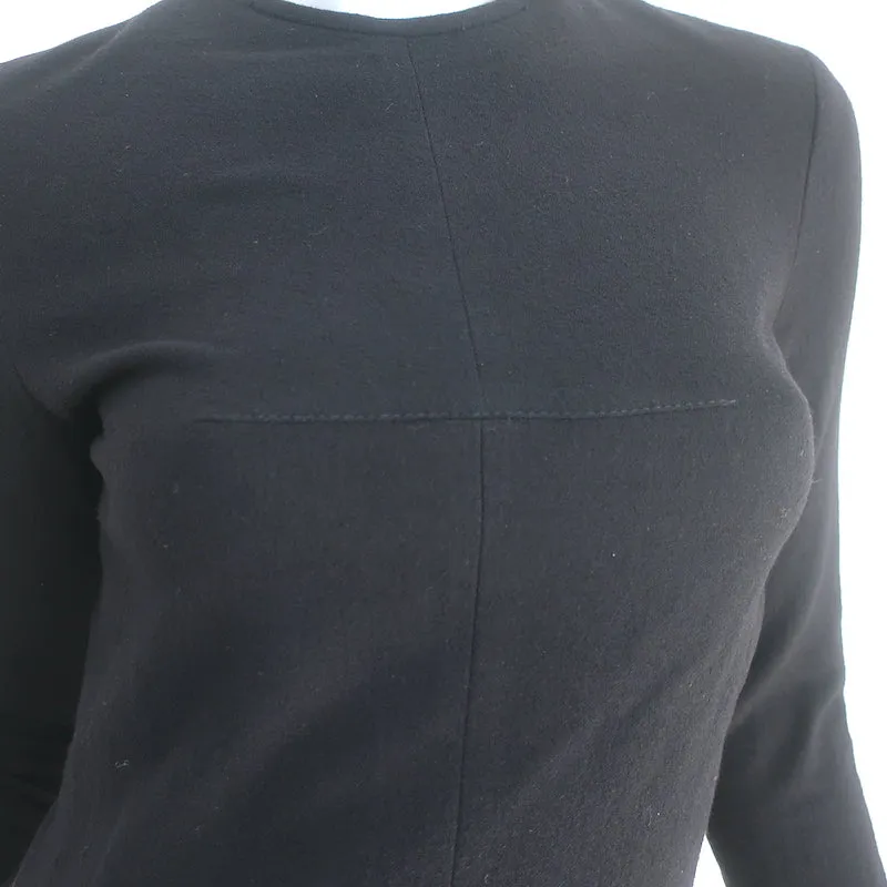 Givenchy Mini Sheath Dress Black Stretch Wool Size 38