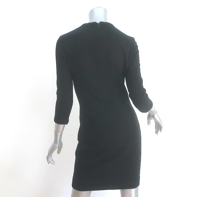 Givenchy Mini Sheath Dress Black Stretch Wool Size 38