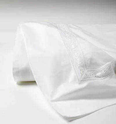 Giza 45 Lace Flat Sheet by Sferra