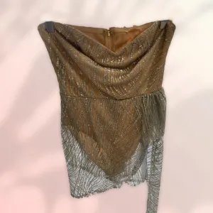 Glitter drape mini dress