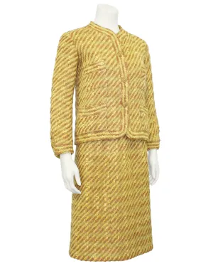 Gold and Brown Haute Couture Jacket and Dress Ensemble