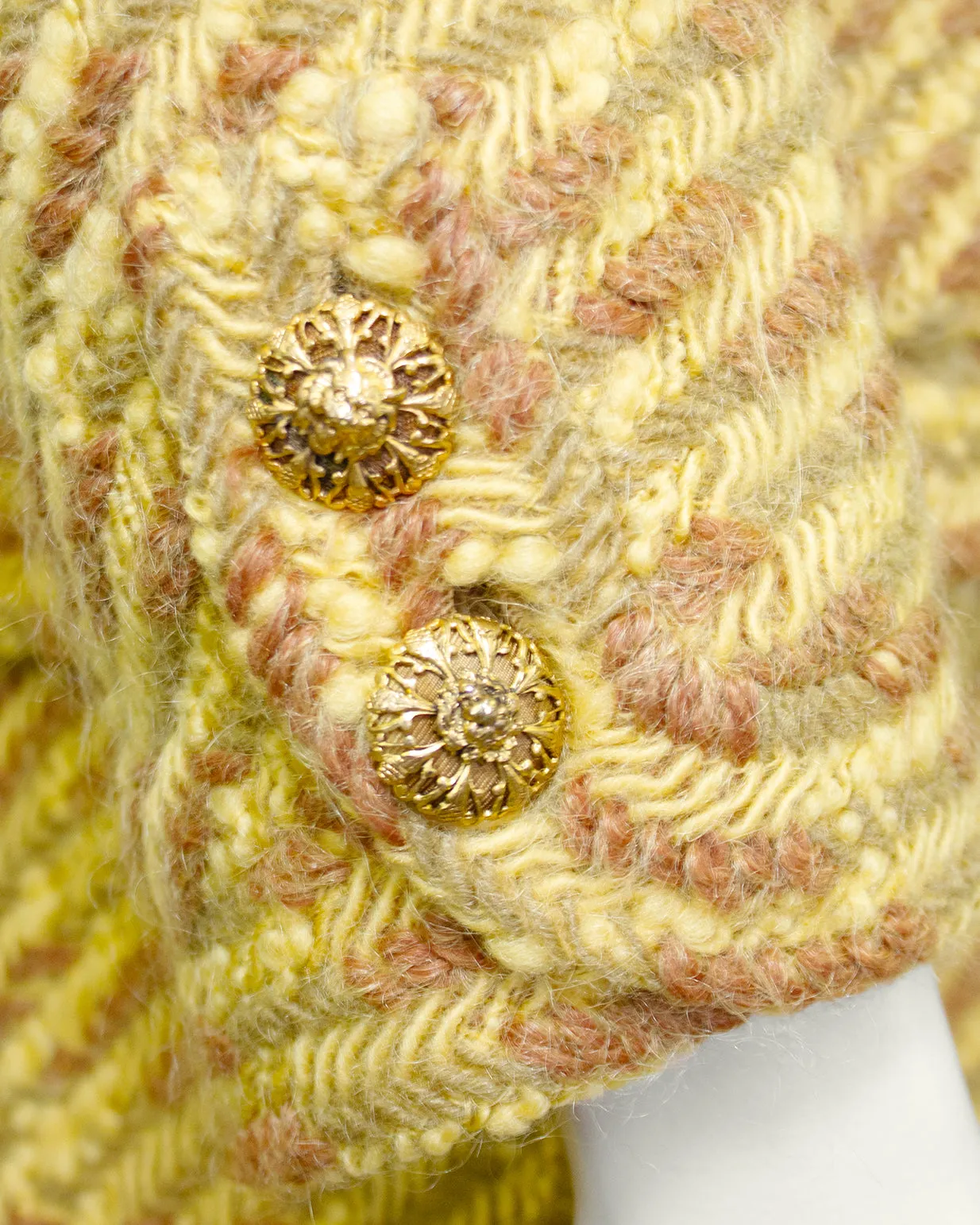 Gold and Brown Haute Couture Jacket and Dress Ensemble