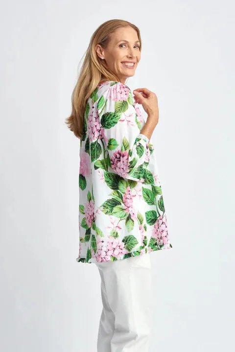 Goondiwindi Cotton Trapeze Top Hydrangea Print - 2 Colours
